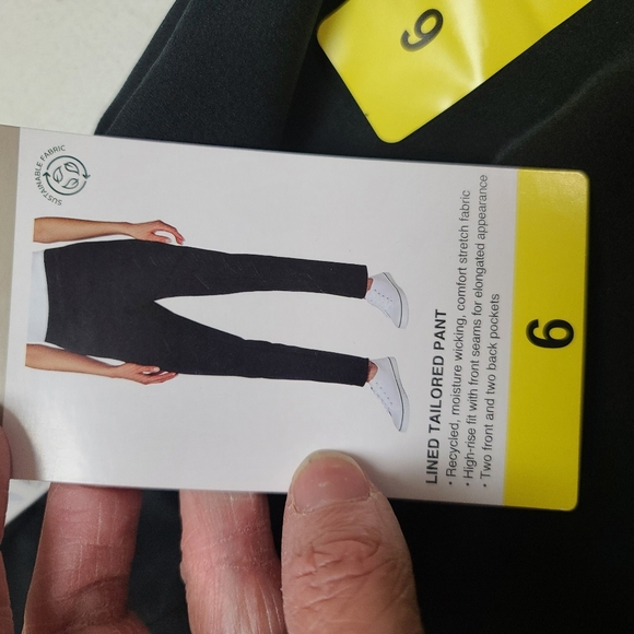 Mondetta Nwt Size 6 Black Lined Tailored Straight Leg Pants - Picture 5 of 11